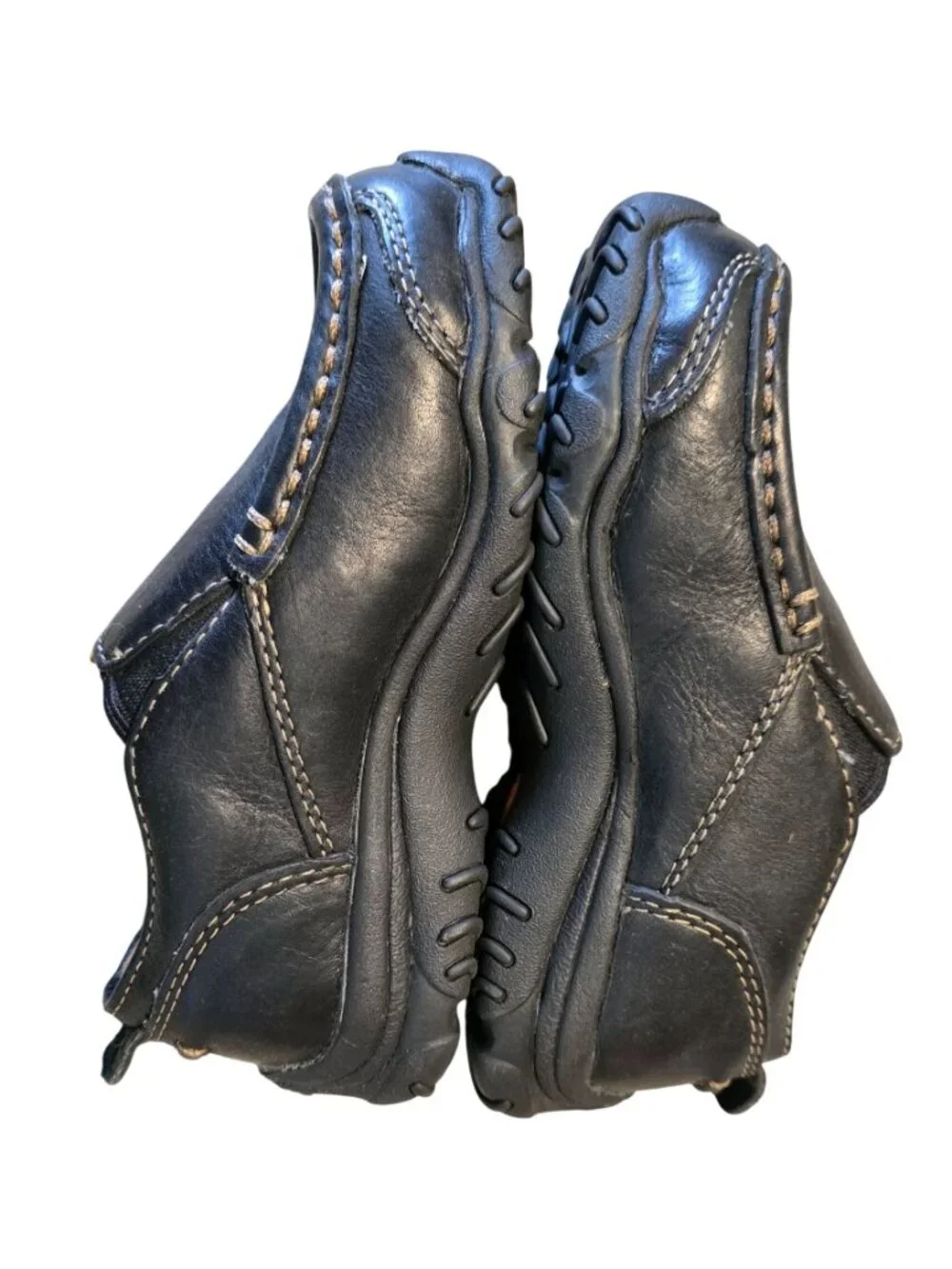 Timberland Leather Slip-On Shoes Youth Black Durable Casual kids boys